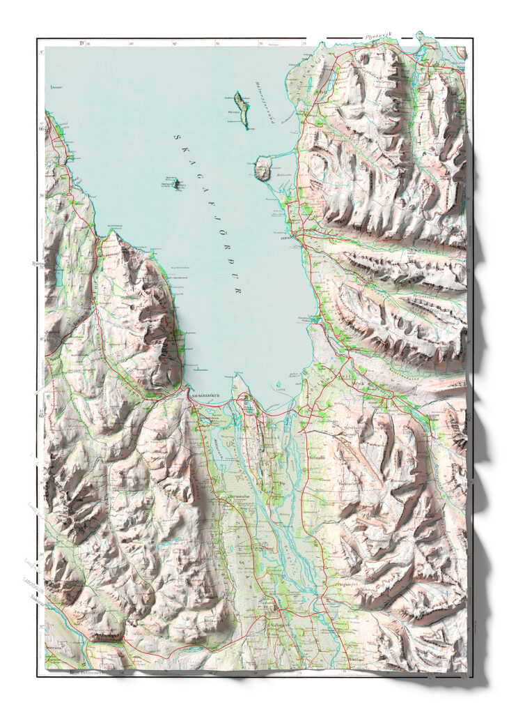 Skagafjörður Map 50x70cm